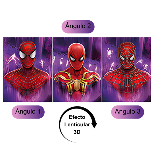 Póster 3D Spider-Man
