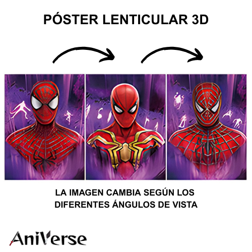 Póster 3D Spider-Man